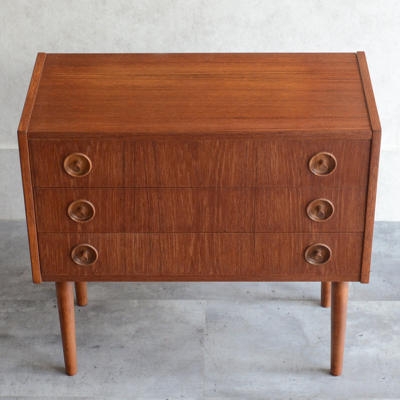 デンマーク ヴィンテージ  チーク ３段チェスト 3-33