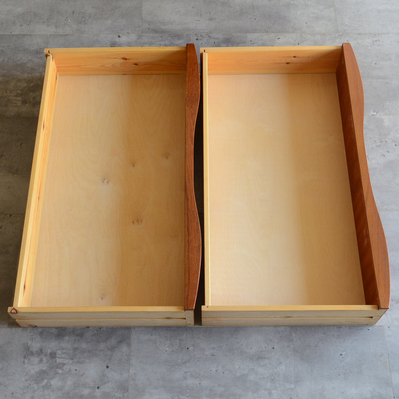 デンマークヴィンテージ  チーク４段チェスト 5-3(ウッドオイル仕上）鍵付