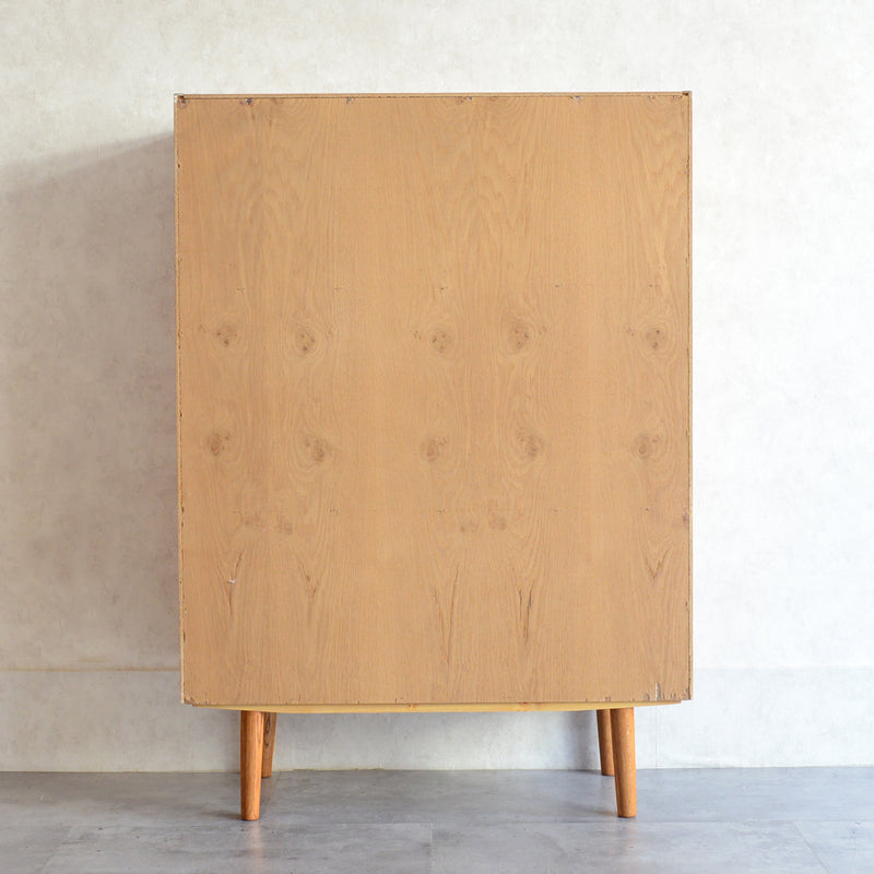 デンマーク ヴィンテージ　オーク シェルフ3-30（木扉付）