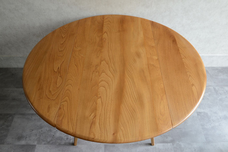 ERCOL アーコール 　ラウンド　ドロップリーフテーブル①