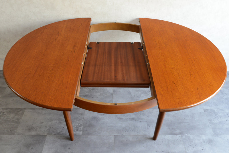 M様見学ご予約品　Meredew(メレデュー）エクステンション ラウンドテーブル 02 (天板剥離再塗装済）