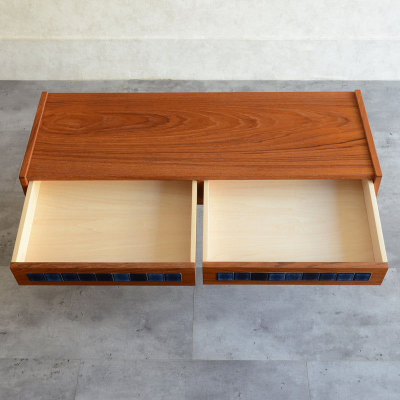 デンマーク ヴィンテージ ブルータイルチェスト3-31