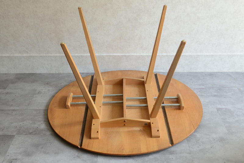 ERCOL アーコール 　ラウンド　ドロップリーフテーブル①