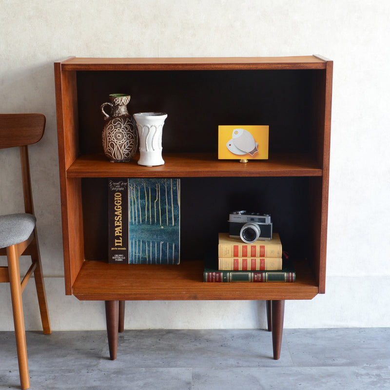 デンマークヴィンテージ　チークブックシェルフ6-2