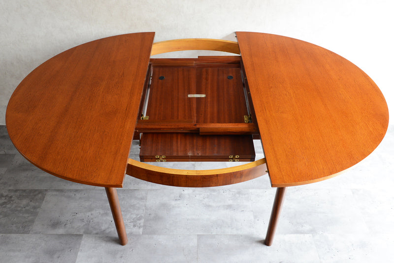 McINTOSH マッキントッシュ  エクステンション ラウンド ダイニングテーブル 04（天板剥離再塗装済）